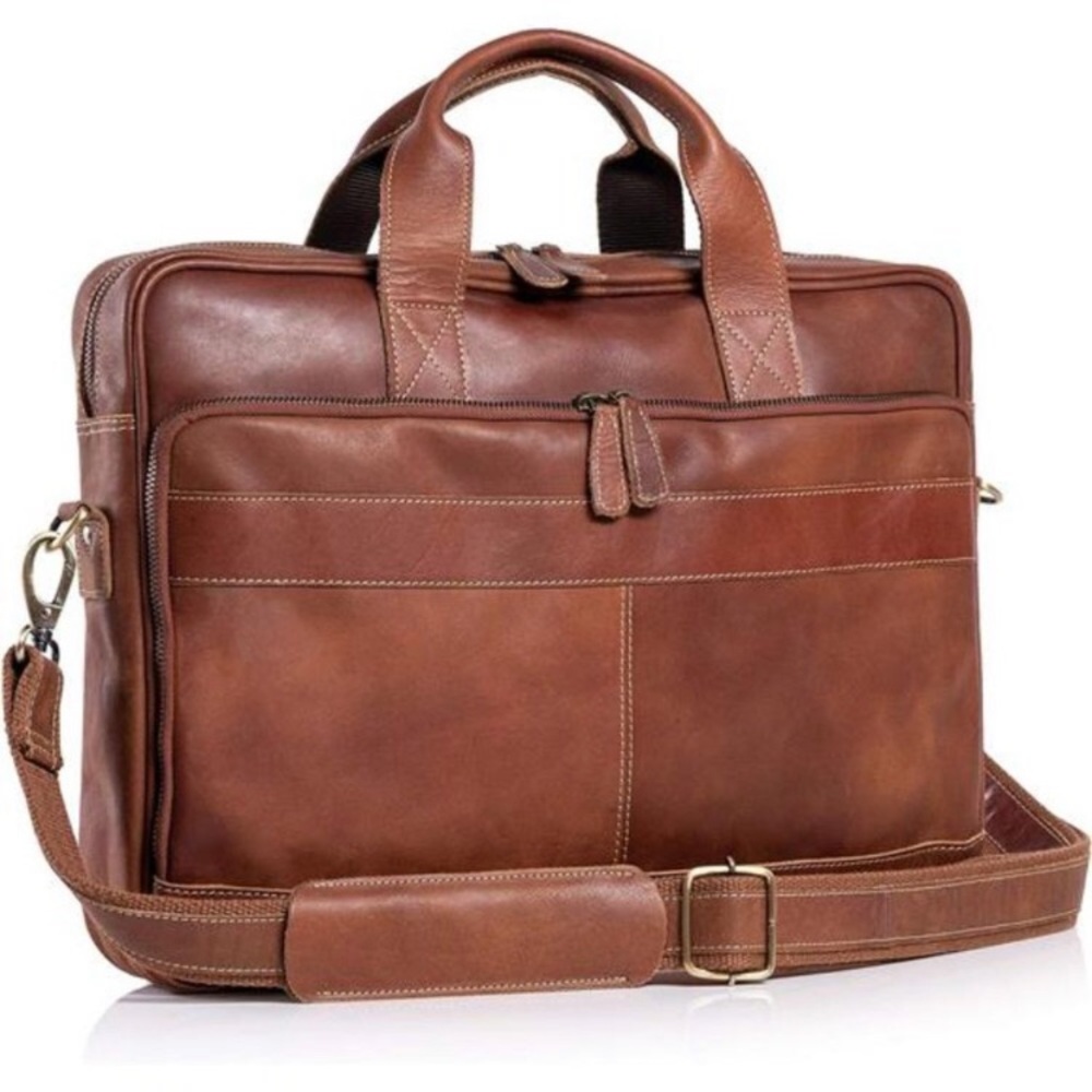 16 Inch Leather briefcases Laptop Messenger Bags for Men and Women Best Office